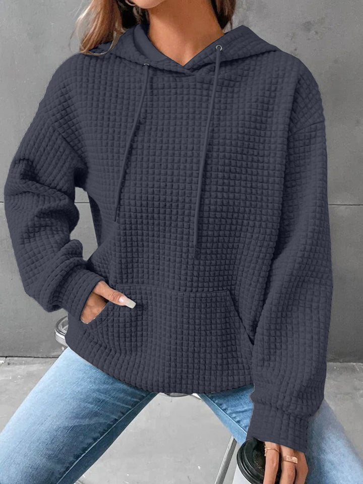 Damer stilig hoodie med strukturerad tyg Eva Jonsson-Eva Jonsson