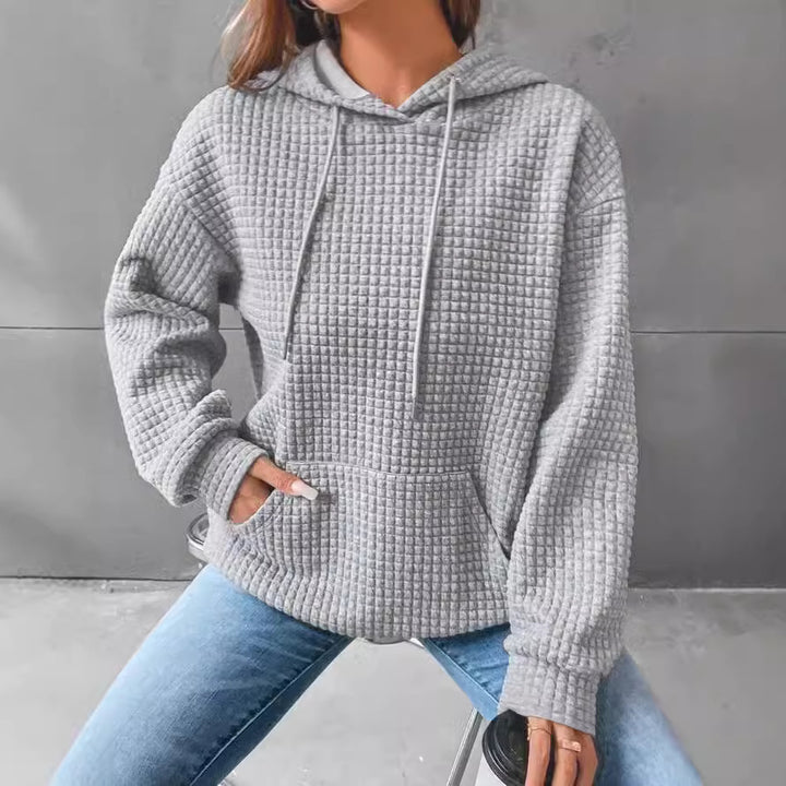 Damer stilig hoodie med strukturerad tyg Eva Jonsson-Eva Jonsson