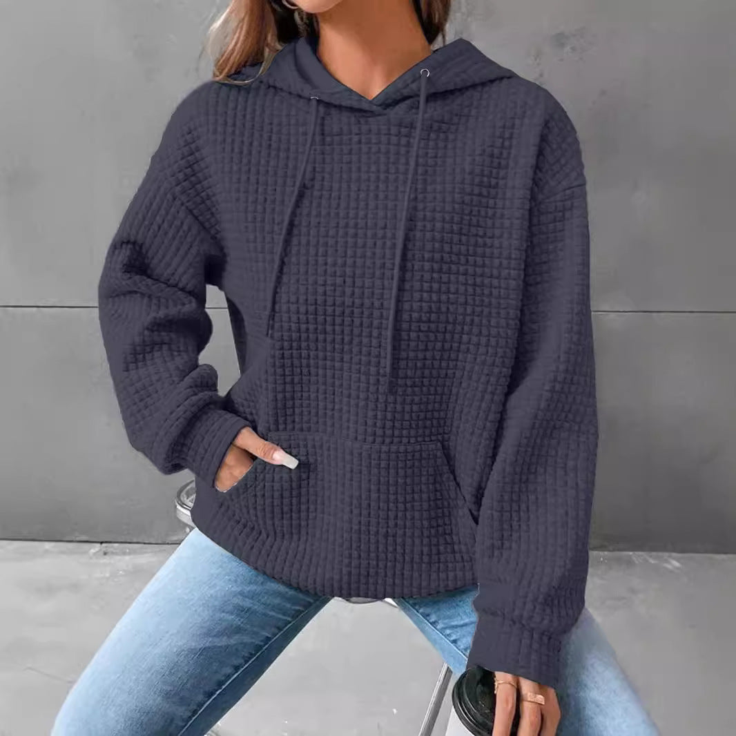 Damer stilig hoodie med strukturerad tyg Eva Jonsson-Eva Jonsson