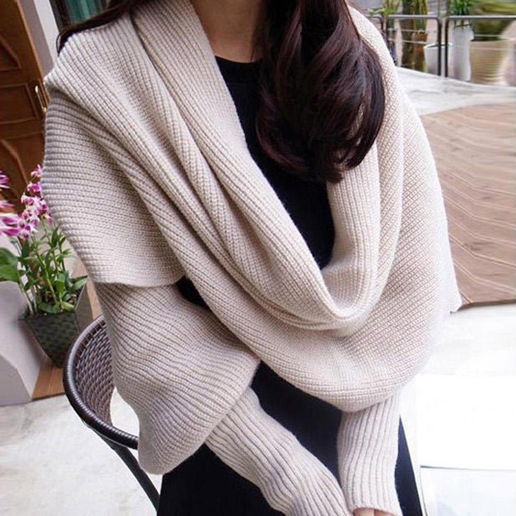 Damer stilig stickad scarf med innovativ design Eva Jonsson-Eva Jonsson
