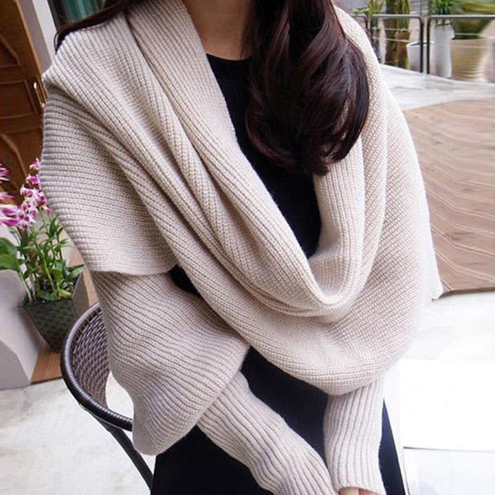 Damer stilig stickad scarf med innovativ design Eva Jonsson-Eva Jonsson