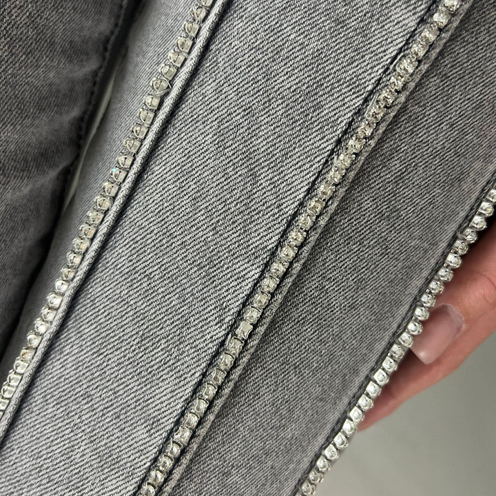 Damer stiliga jeans med glittrande strassdetaljer Mirla-Eva Jonsson