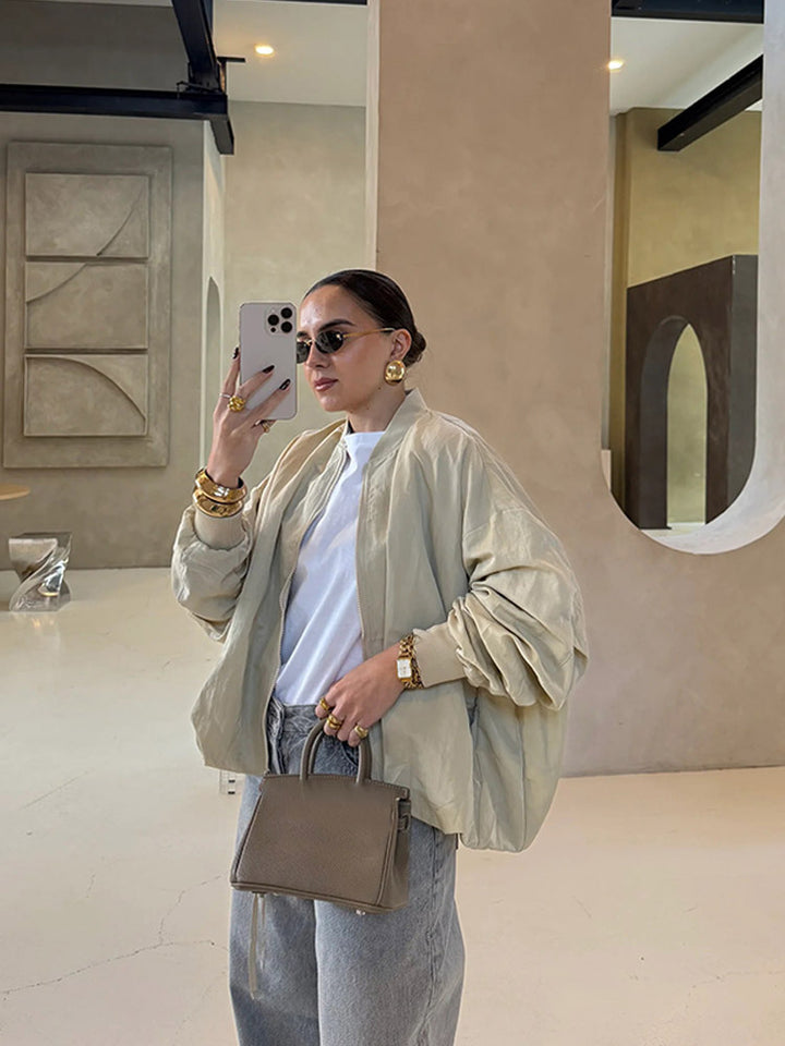 Damer stiliga oversized bomberjacka Mirla-Eva Jonsson