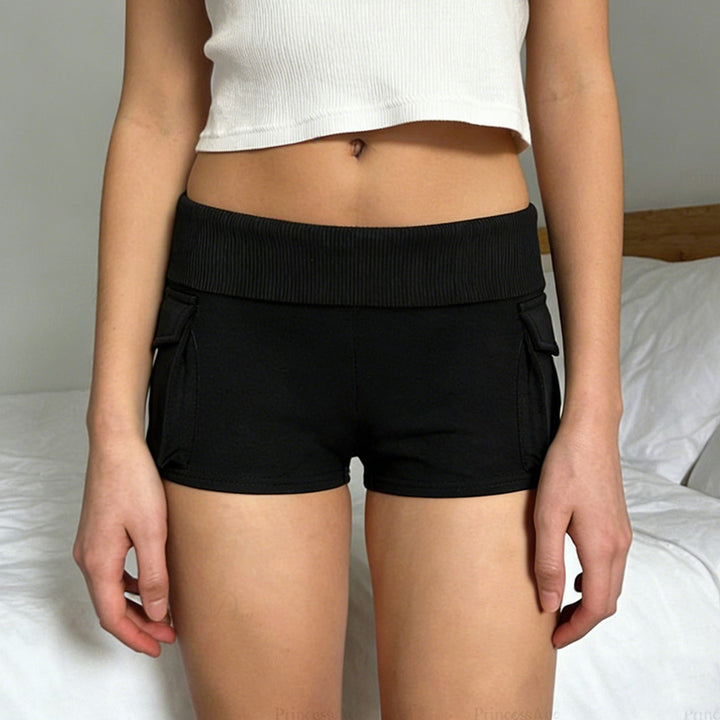 Damer stiliga shorts med praktiska fickor och hög midja Mirla-Eva Jonsson