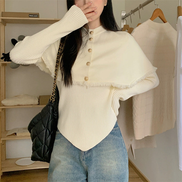 Damer stiliga topp med fransdesign och knapppdetaljer Mirla-Eva Jonsson