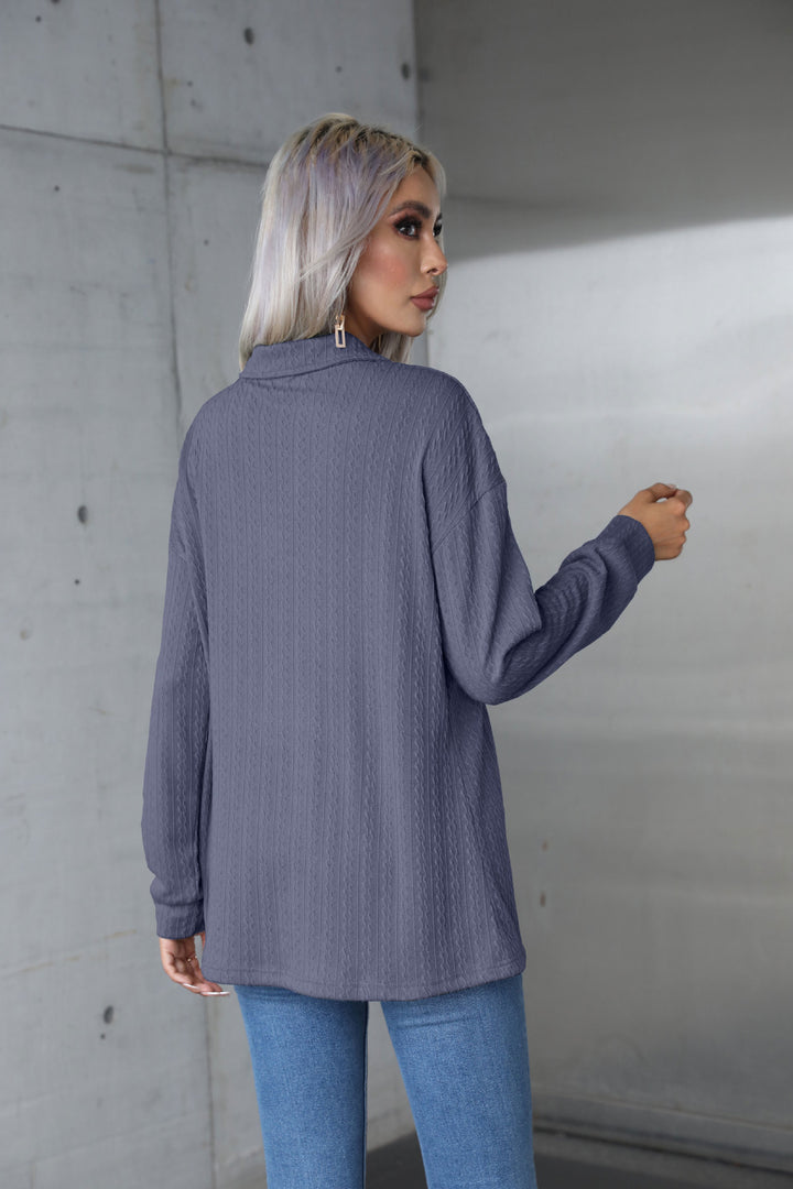 Damer stiligt långärmad skjorta med strukturerad design Mirla-Eva Jonsson