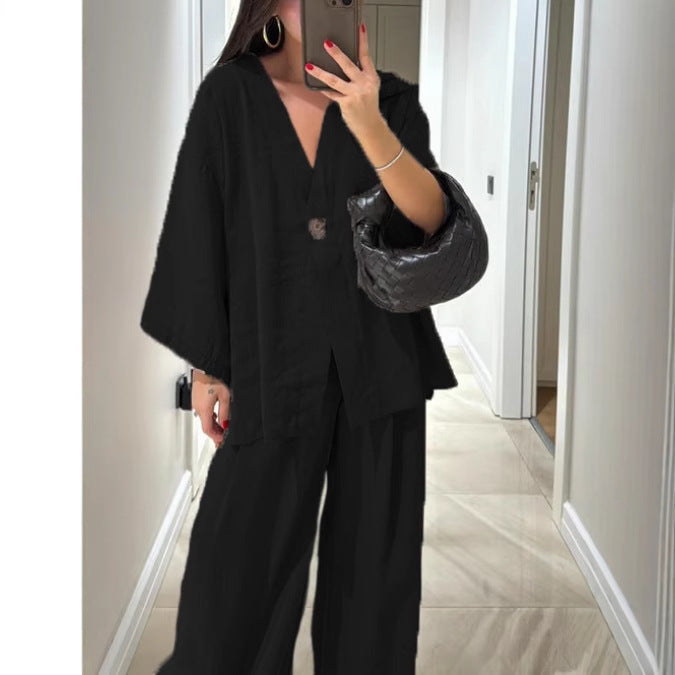 Damer storlek chiffonjacka med vida ärmar och accentuerad knäppning Mirla-Eva Jonsson