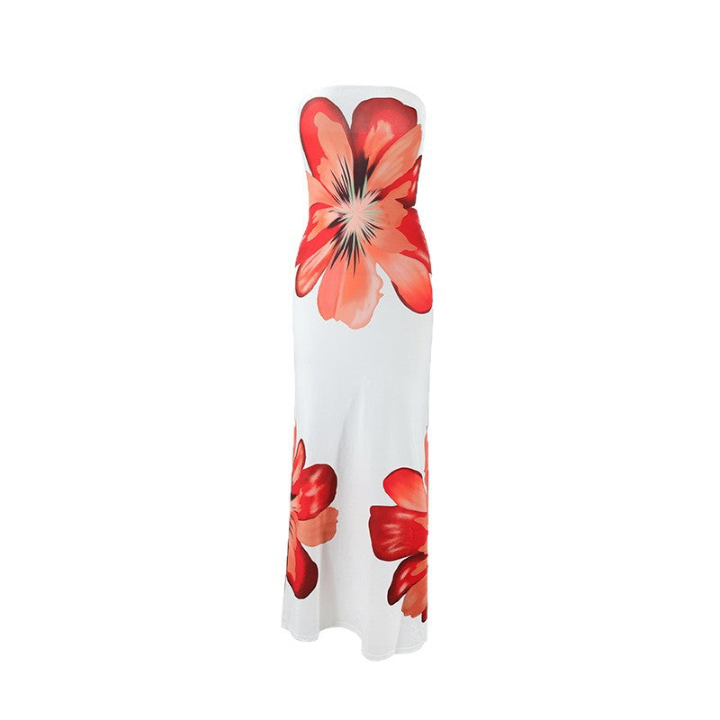 Damer strapazierbart Maxiklänning i exklusiv design med floraltryck Mirla-Eva Jonsson