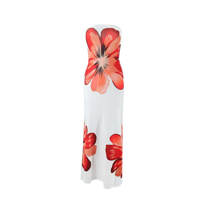 Damer strapazierbart Maxiklänning i exklusiv design med floraltryck Mirla-Eva Jonsson