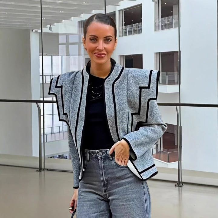 Damer strukturerad jacka med skulpturala ärmar Mirla-Eva Jonsson