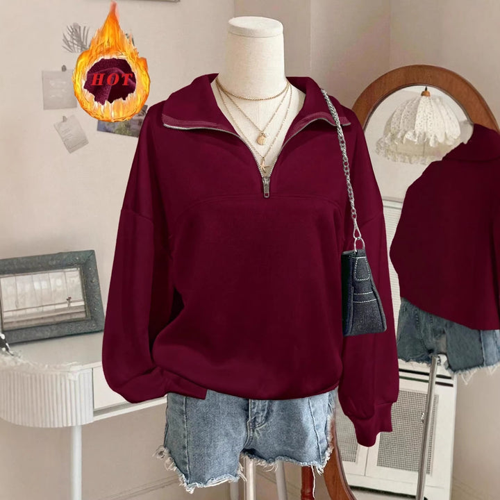 Damer sweatshirt med hög krage Mirla-Eva Jonsson