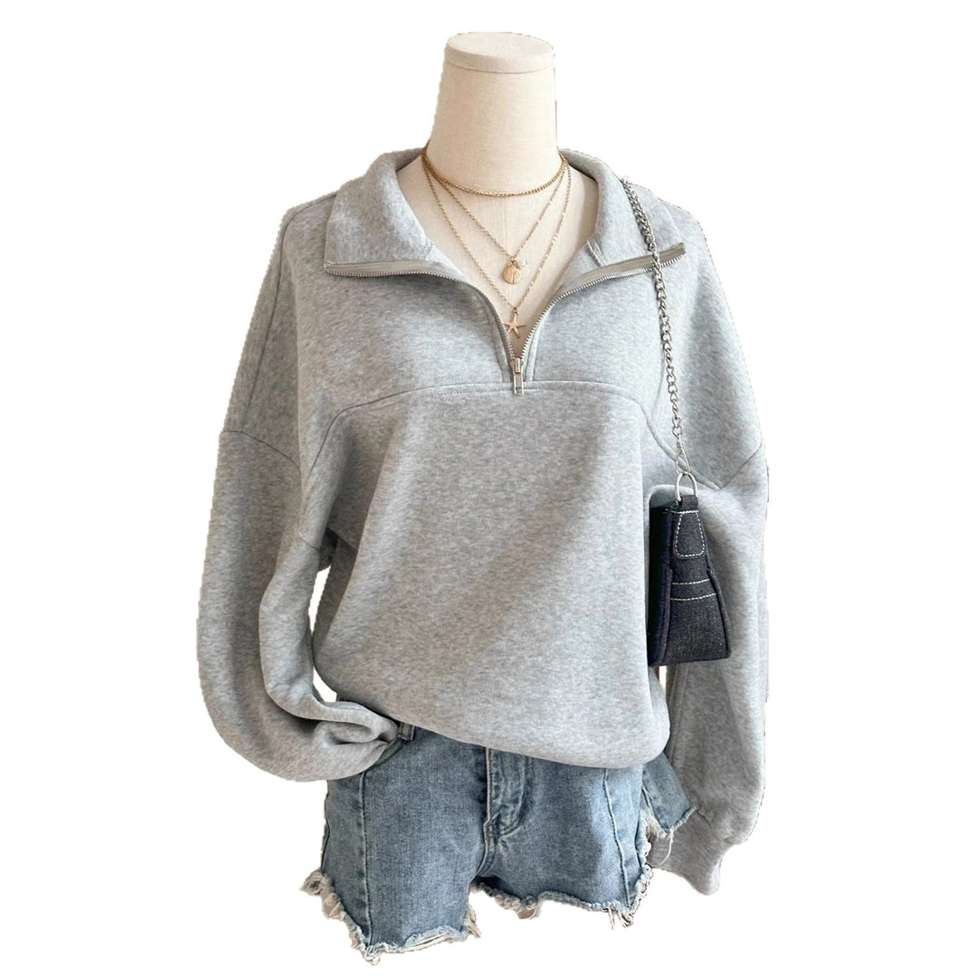 Damer sweatshirt med hög krage Mirla-Eva Jonsson