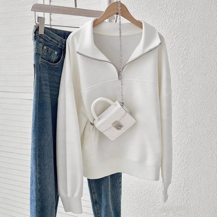 Damer sweatshirt med hög krage Mirla-Eva Jonsson