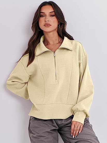 Damer sweatshirt med kort dragkedja Mirla-Eva Jonsson