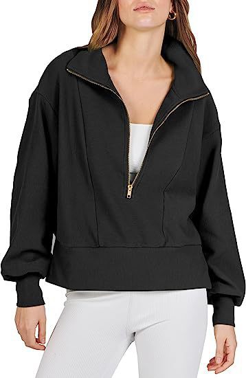 Damer sweatshirt med kort dragkedja Mirla-Eva Jonsson