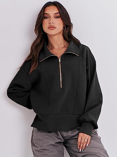Damer sweatshirt med kort dragkedja Mirla-Eva Jonsson