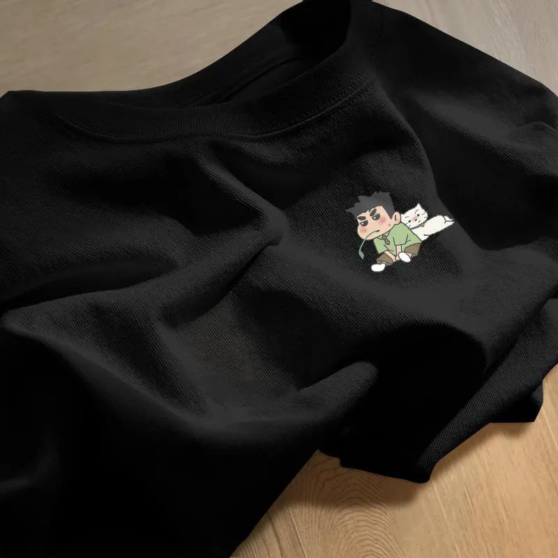 Damer sweatshirt med kreativt tecknat motiv Mirla-Eva Jonsson