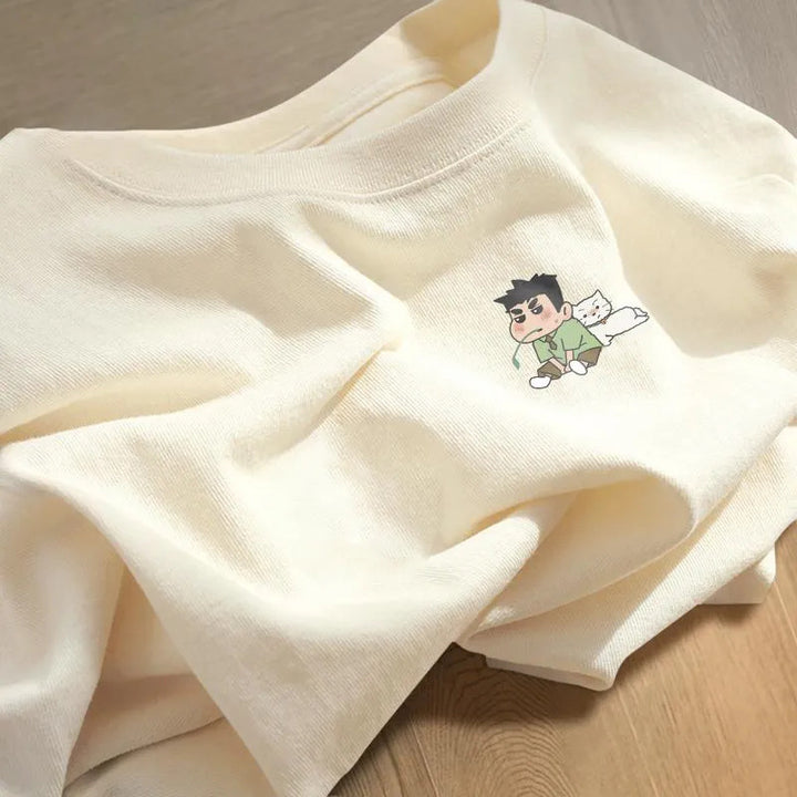 Damer sweatshirt med kreativt tecknat motiv Mirla-Eva Jonsson