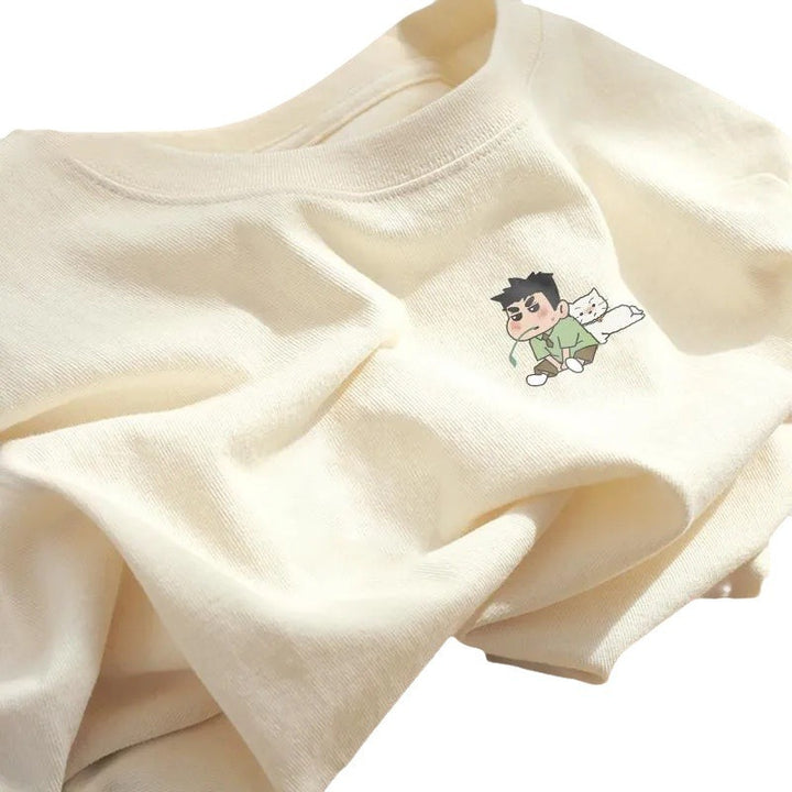 Damer sweatshirt med kreativt tecknat motiv Mirla-Eva Jonsson