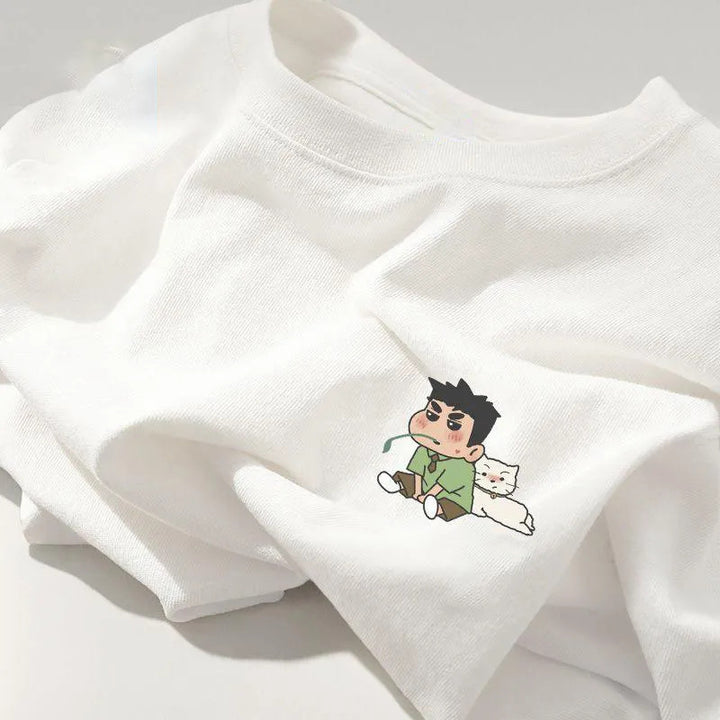 Damer sweatshirt med kreativt tecknat motiv Mirla-Eva Jonsson