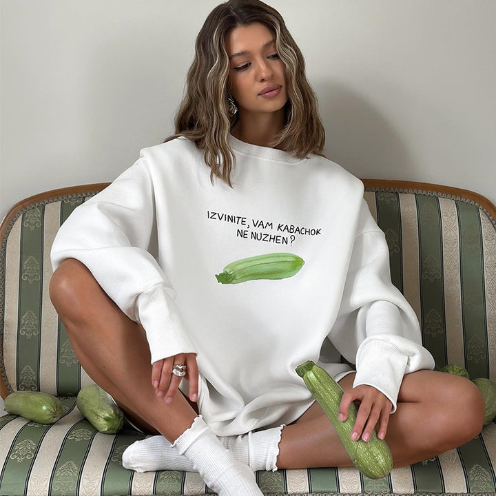 Damer sweatshirt med modern tryckdesign Mirla-Eva Jonsson