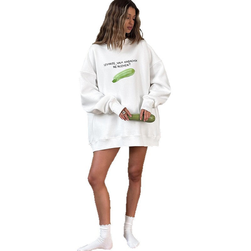 Damer sweatshirt med modern tryckdesign Mirla-Eva Jonsson
