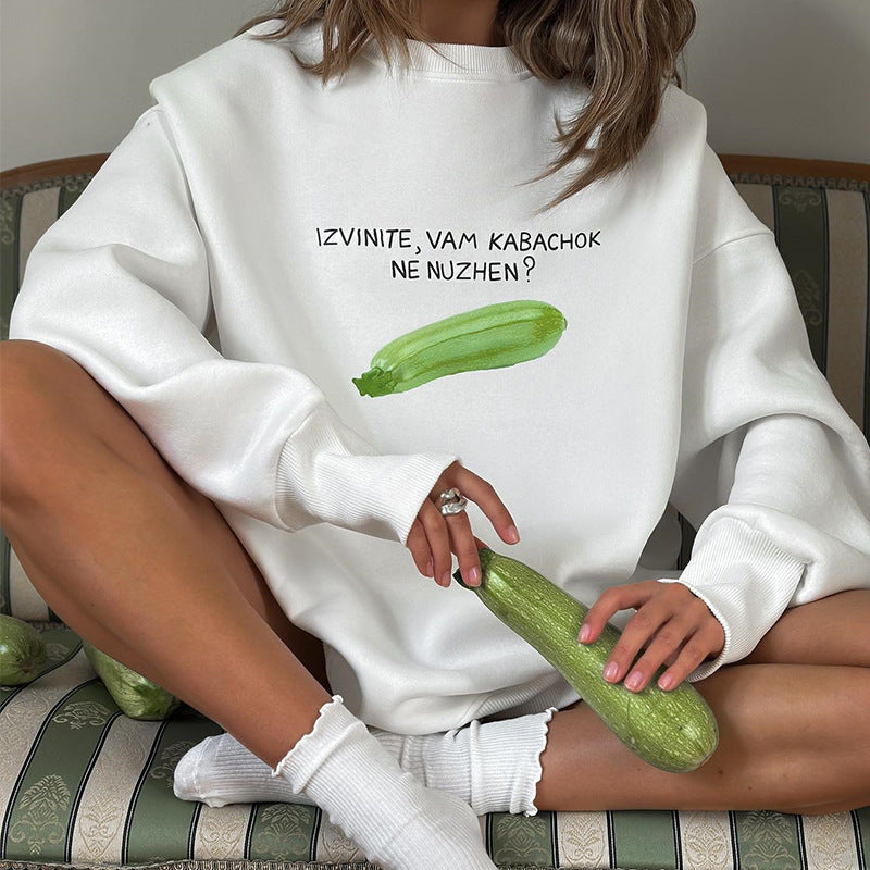 Damer sweatshirt med modern tryckdesign Mirla-Eva Jonsson