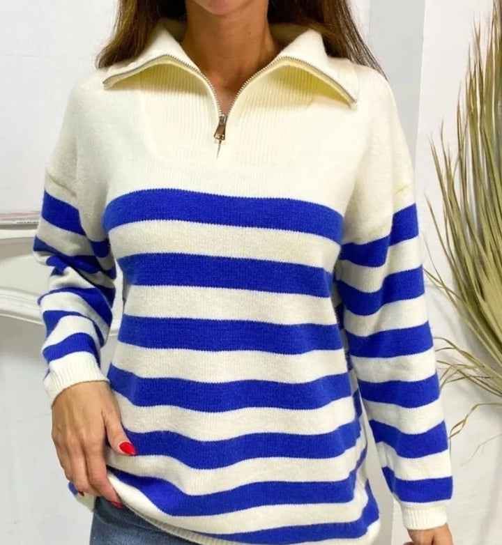 Damer sweatshirt med ståkrage och dragkedja Mirla-Eva Jonsson