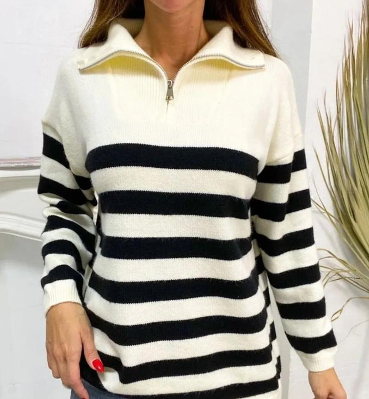 Damer sweatshirt med ståkrage och dragkedja Mirla-Eva Jonsson
