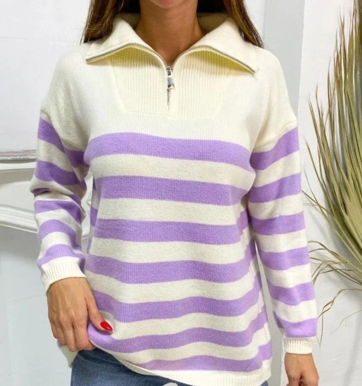 Damer sweatshirt med ståkrage och dragkedja Mirla-Eva Jonsson