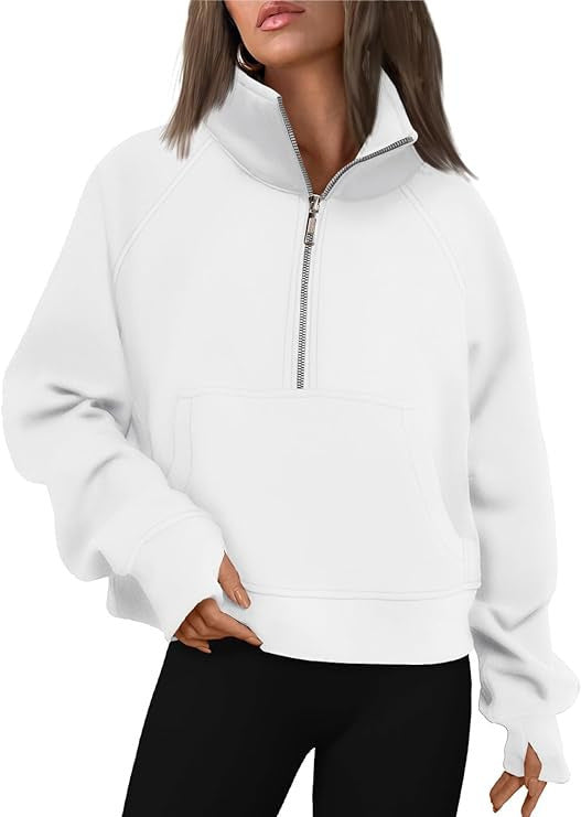 Damer sweatshirt med ståkrage och halv dragkedja Eva Jonsson-Eva Jonsson