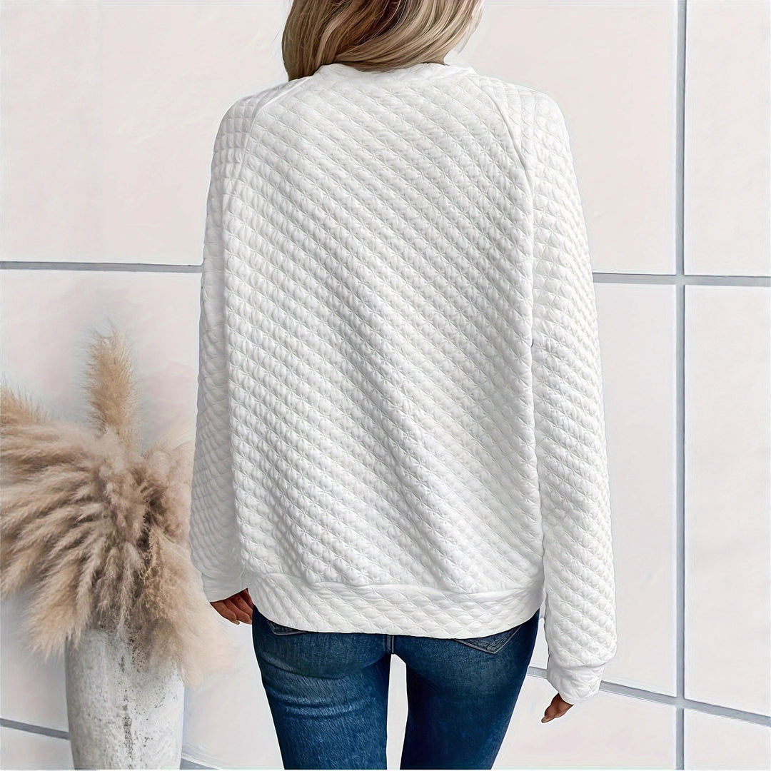 Damer sweatshirt med strukturerad design Eva Jonsson-Eva Jonsson