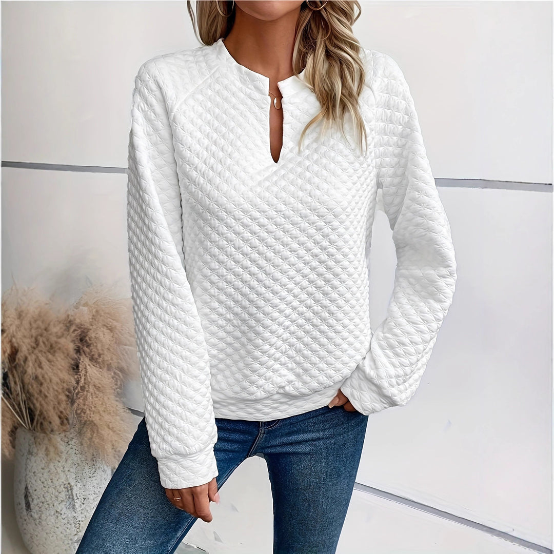 Damer sweatshirt med strukturerad design Eva Jonsson-Eva Jonsson