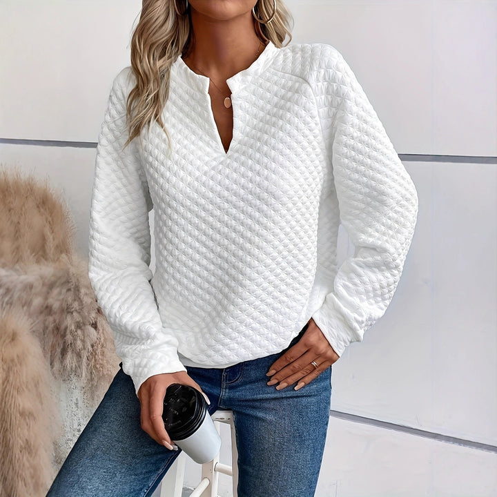 Damer sweatshirt med strukturerad design Eva Jonsson-Eva Jonsson
