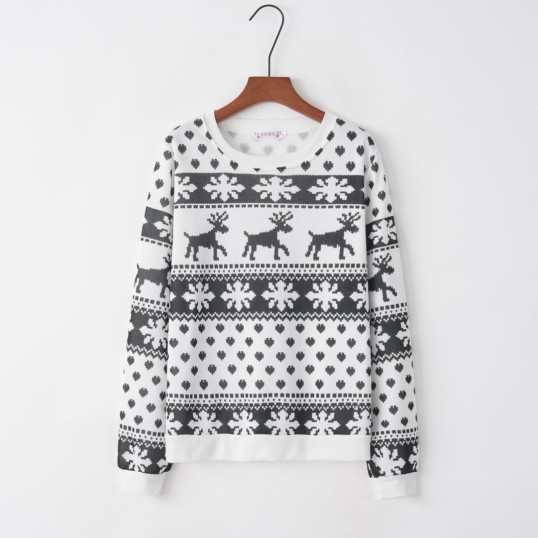 Damer sweatshirt med vinterligt norskt mönster Mirla-Eva Jonsson