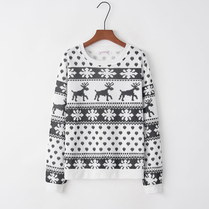 Damer sweatshirt med vinterligt norskt mönster Mirla-Eva Jonsson
