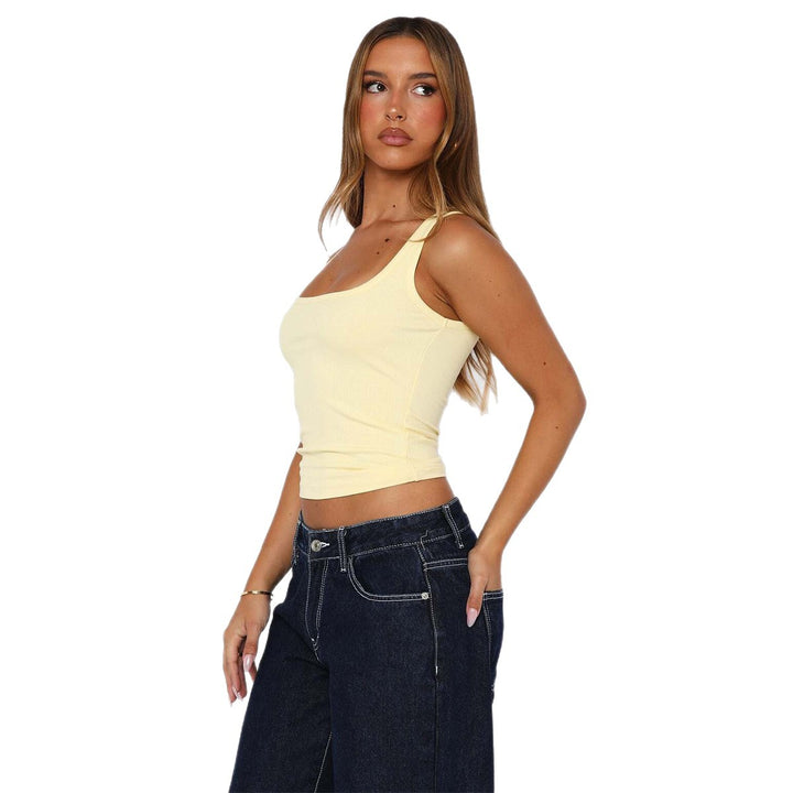 Damer tanktop med smala axelband och elegant utskärning Mirla-Eva Jonsson