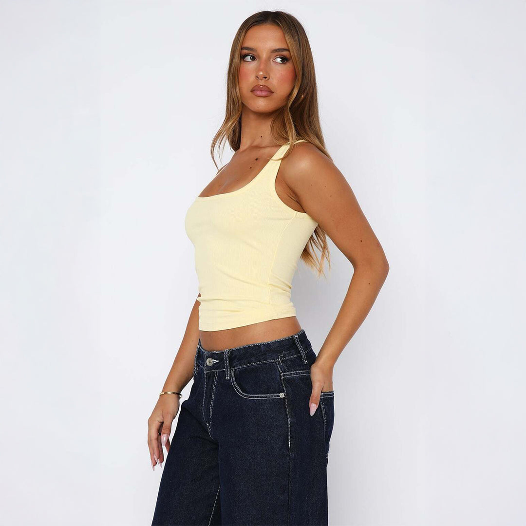 Damer tanktop med smala axelband och elegant utskärning Mirla-Eva Jonsson