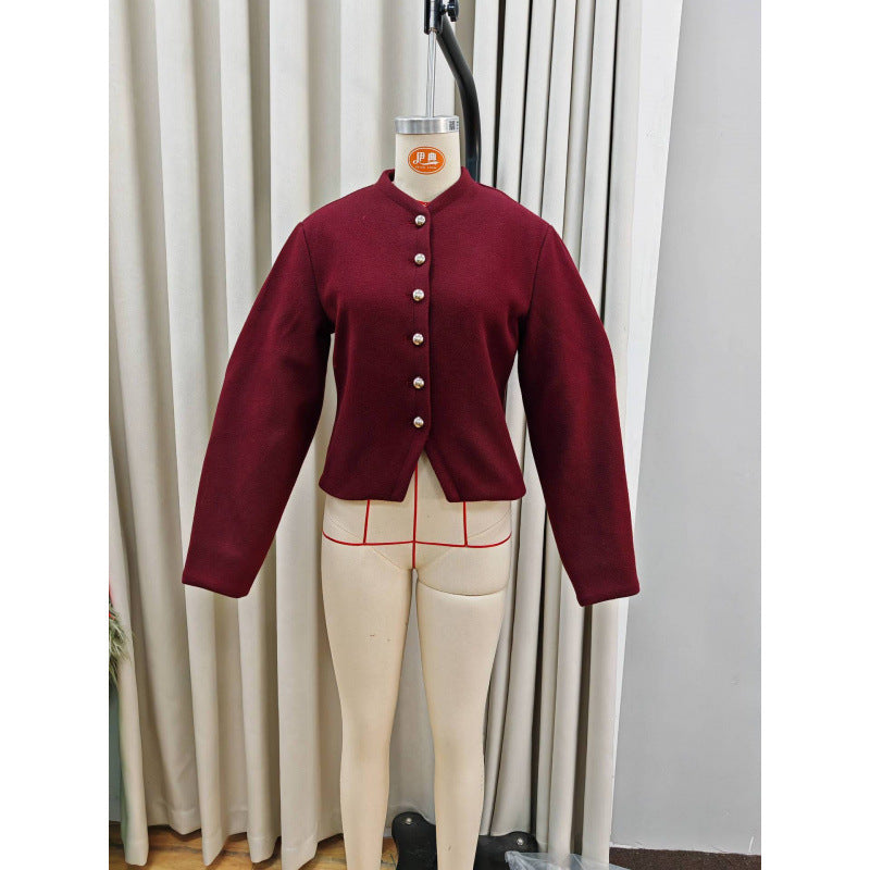 Damer tidlös cardigan med eleganta knappar och voluminösa ärmar Mirla-Eva Jonsson