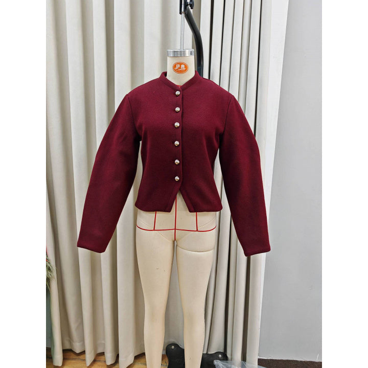 Damer tidlös cardigan med eleganta knappar och voluminösa ärmar Mirla-Eva Jonsson