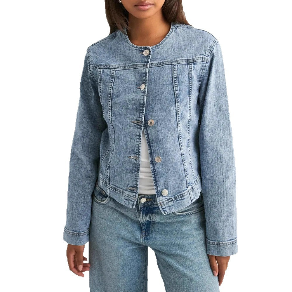 Damer tidlös denimjacka i modern skärning Mirla-Eva Jonsson