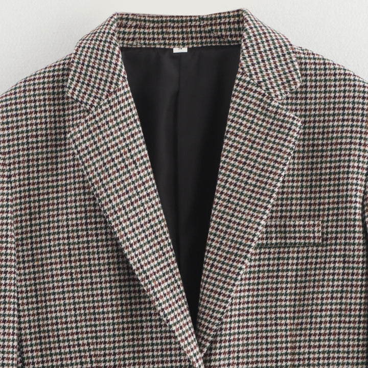 Damer tidlös rutig blazer Eva Jonsson-Eva Jonsson