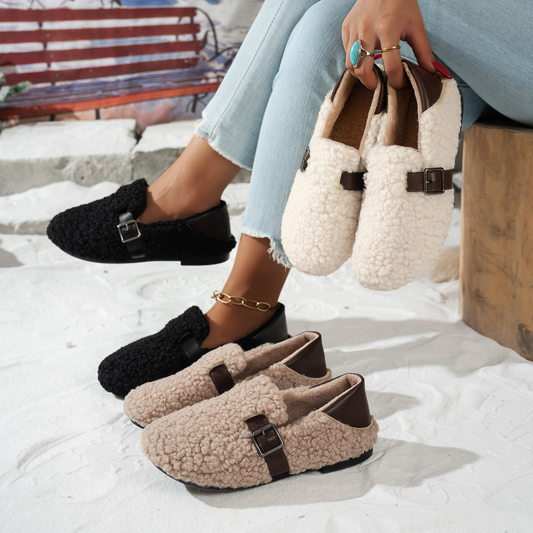 Damer tofflor med en fluffig innerfoder Eva Jonsson-Eva Jonsson