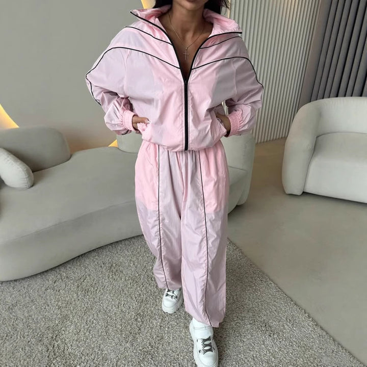Damer tracksuit med elastiskt midjeband och hög krage Mirla-Eva Jonsson