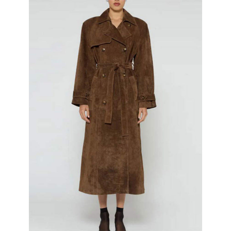 Damer trenchcoat i mjukt mocka Mirla-Eva Jonsson