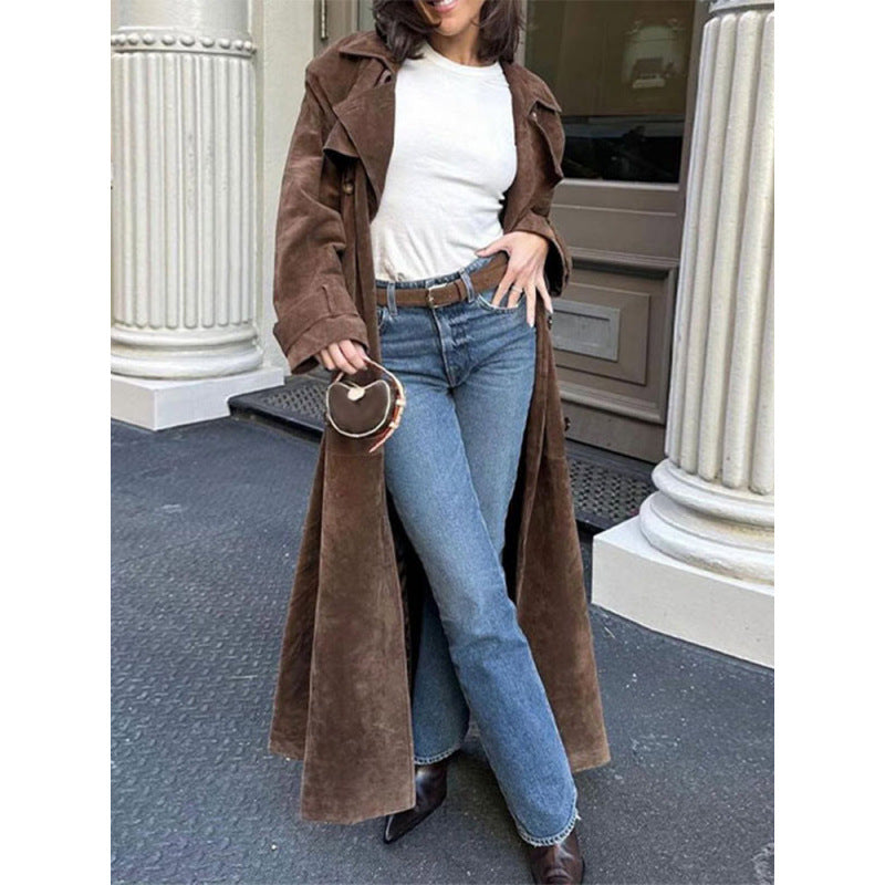Damer trenchcoat i mjukt mocka Mirla-Eva Jonsson