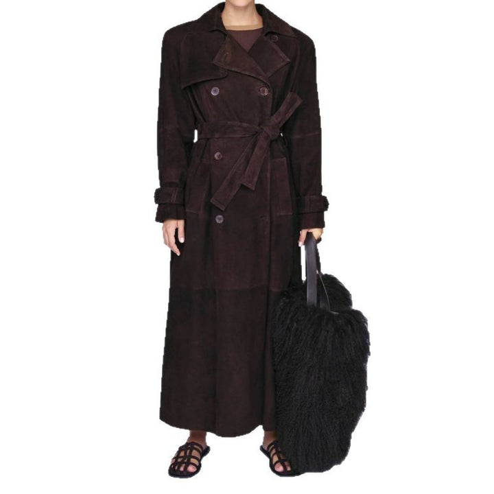 Damer trenchcoat i mjukt mocka Mirla-Eva Jonsson