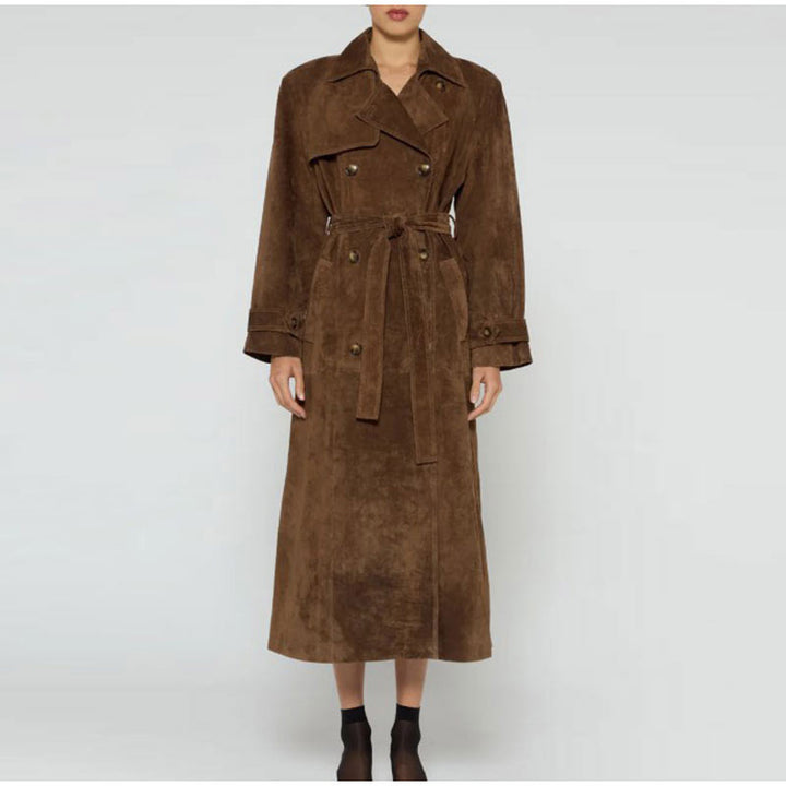 Damer trenchcoat i mjukt mocka Mirla-Eva Jonsson