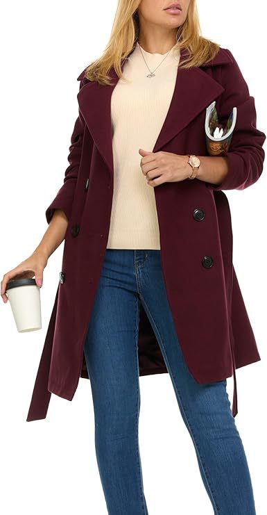 Damer trenchcoat med asymmetrisk nederkant och bred krage Eva Jonsson-Eva Jonsson