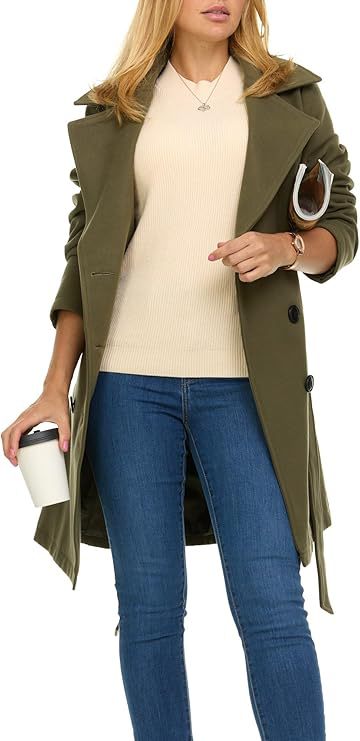 Damer trenchcoat med asymmetrisk nederkant och bred krage Eva Jonsson-Eva Jonsson